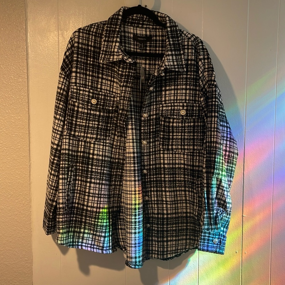 Plus Size Drop-Sleeve Shacket - image 1